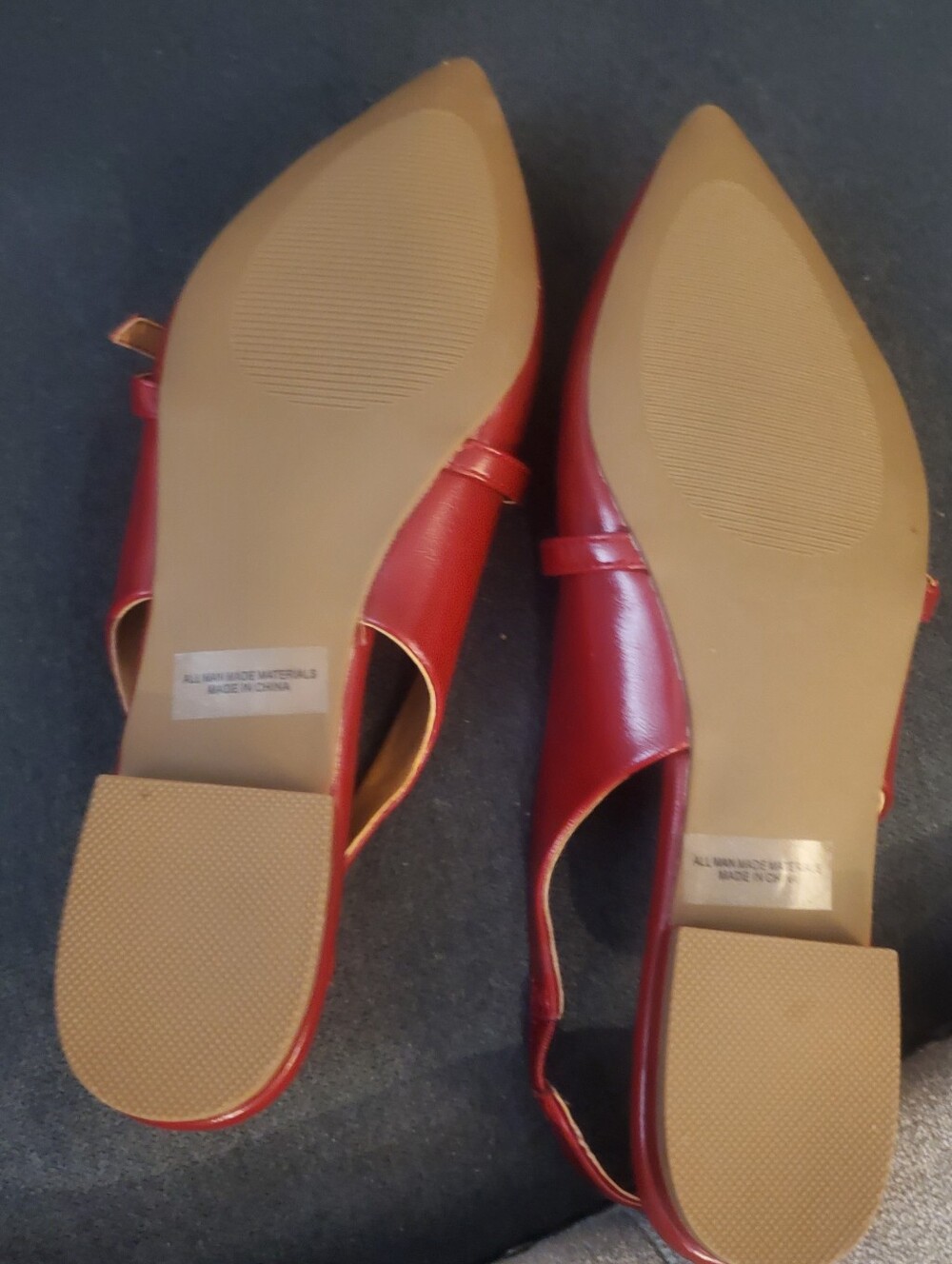 DV by Dolce Vita Red Pointed-Toe Mary Jane Slingback Flats SZ 10 - Picture 6 of 6